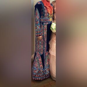 velevet embroidered Palestinian thobe